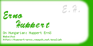 erno huppert business card